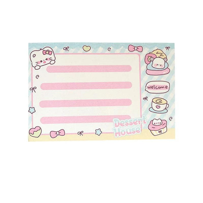 Ins Cute Cat Memo Pad Korean Scrapbooking DIY Kawaii Stationery Non Sticky Notes School Diary Message Memo Paper - Lacatang Shop