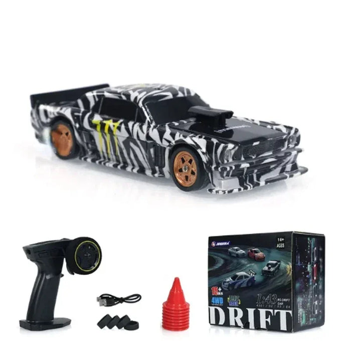 High-Speed 1/43 Scale 2.4G RC Drift Car - 4WD Remote Control Mini Racing Model for Boys, Perfect Gift