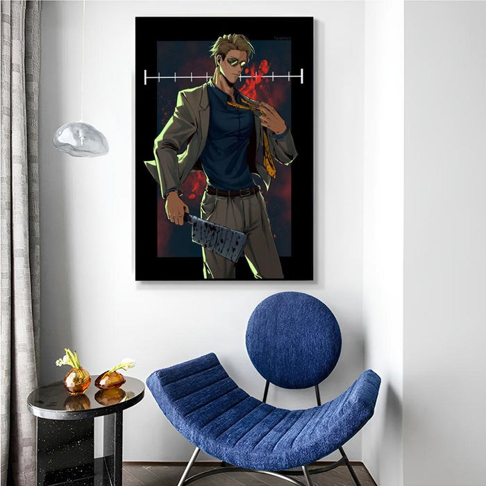 Kento Nanami Jujutsu Kaisen Vintage Movie Poster - Self-Adhesive Waterproof Art Sticker for Coffee House & Bar Wall Decor