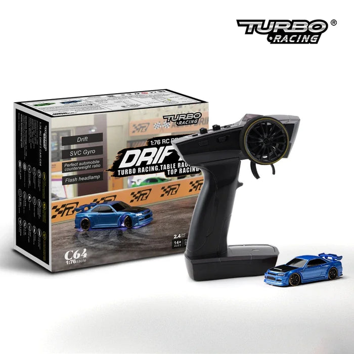 Turbo Racing 1:76 C64 C73 C72 C71 C74 Drift RC Car With Gyro Radio Full Proportional Remote Control Toys RTR Kit