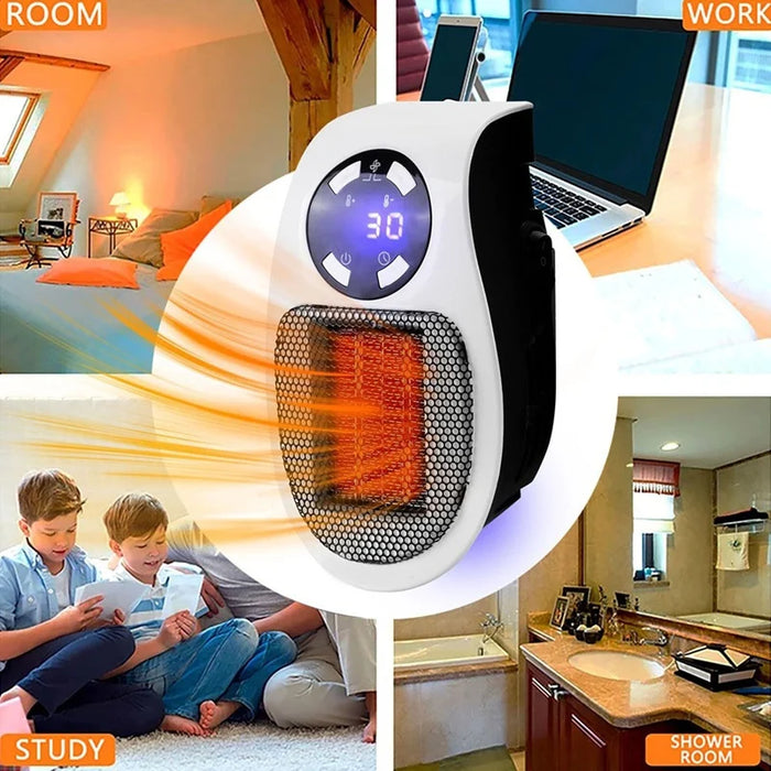 HOT! Ultra Air Heater, 2025 Upgraded Plug In Heater, Ultra Air Heater With Adjustable Thermostat Time And Led Display EU Plug