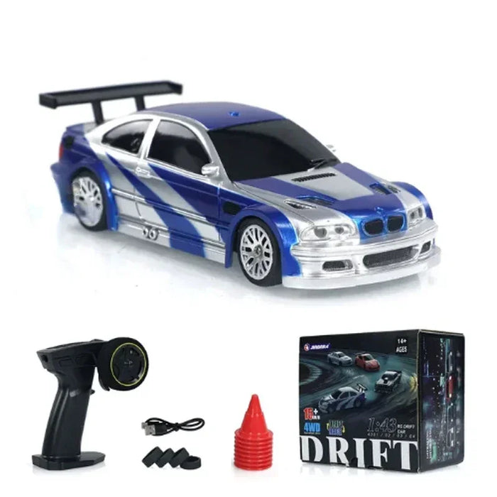 High-Speed 1/43 Scale 2.4G RC Drift Car - 4WD Remote Control Mini Racing Model for Boys, Perfect Gift