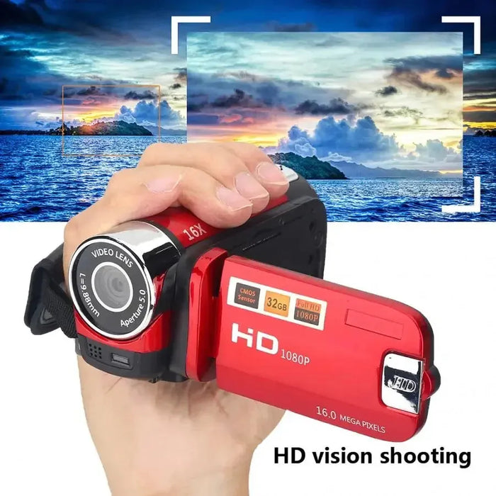 16MP 16X HD Digital Camcorder 720P Full HD 16MP Digital Video Camera 270 degree Rotation Screen 16X Night Shoot Zoom HOT