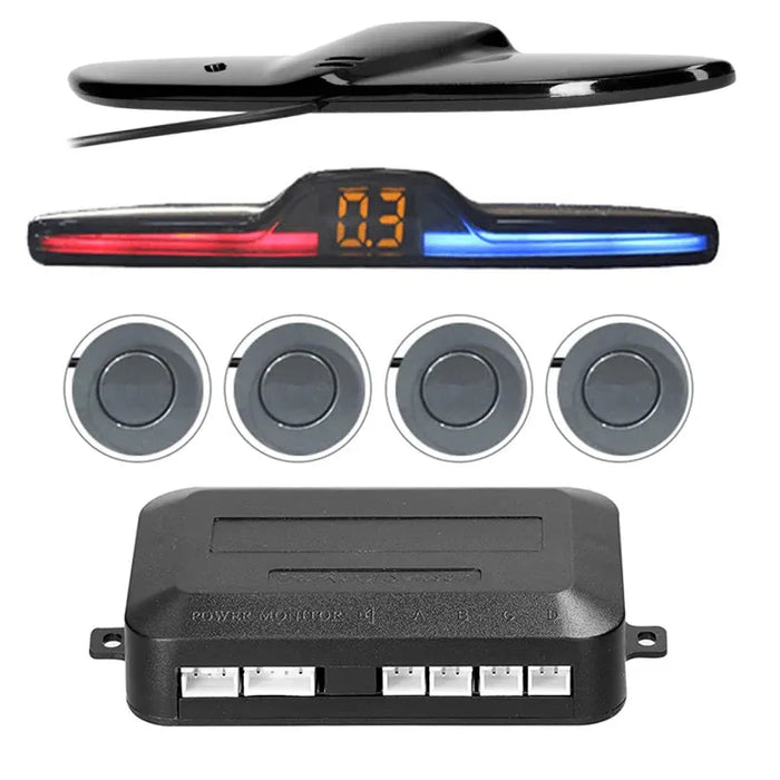 Car Reverse Radar Kit Vehicle Parking Sensor System with 4 Sensors Backup Assist System with LED Distance Display Sound Warning 

Enhance Parking Safety with Car Reverse Radar System - LED Display, 4 Sensors & Sound Warning  Lacatang Shop Lacatang Shop 