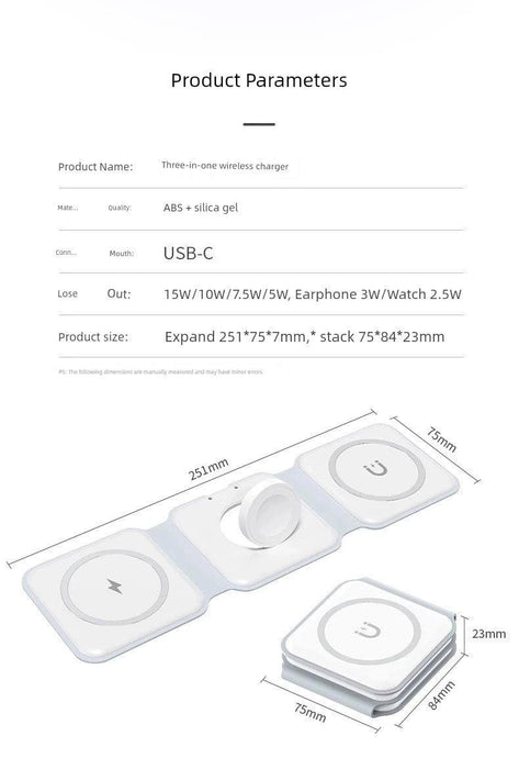 Three-in-One Wireless Charger Base Headset Apple Three-in-One Wireless Charger Base Headset Apple - Lacatang Shop  Lacatang Shop Lacatang Shop 