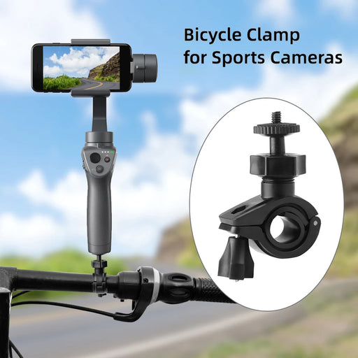 Bicycle Mount Holder Bike Clamp Stander Clip for Insta360 One X OSMO Mobile 3/2 Clamping Pipe Diameter Range 15-31mm Bicycle Mount Holder Clip for Insta360 One X & OSMO Mobile 3/2  Lacatang Shop Lacatang Shop 