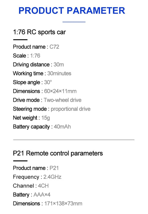 Turbo Racing 1:76 C64 C73 C72 C71 C74 Drift RC Car With Gyro Radio Full Proportional Remote Control Toys RTR Kit