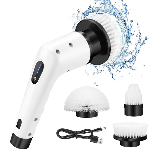 DayPlus Cordless Electric Brush Multi-functional Automatic Hand-held Electric Cleaning Brush Bathroom Toilet Floor Toilet 3 Head - Lacatang Shop