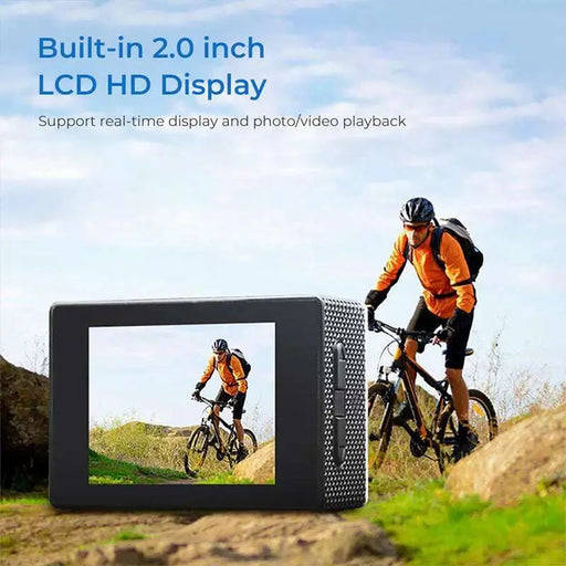 4K Ultra HD Action Camera 3MP 900mAh Underwater Waterproof Case Outdoor Sports Helmet Video Recording Cameras With 2.0 HD Screen.