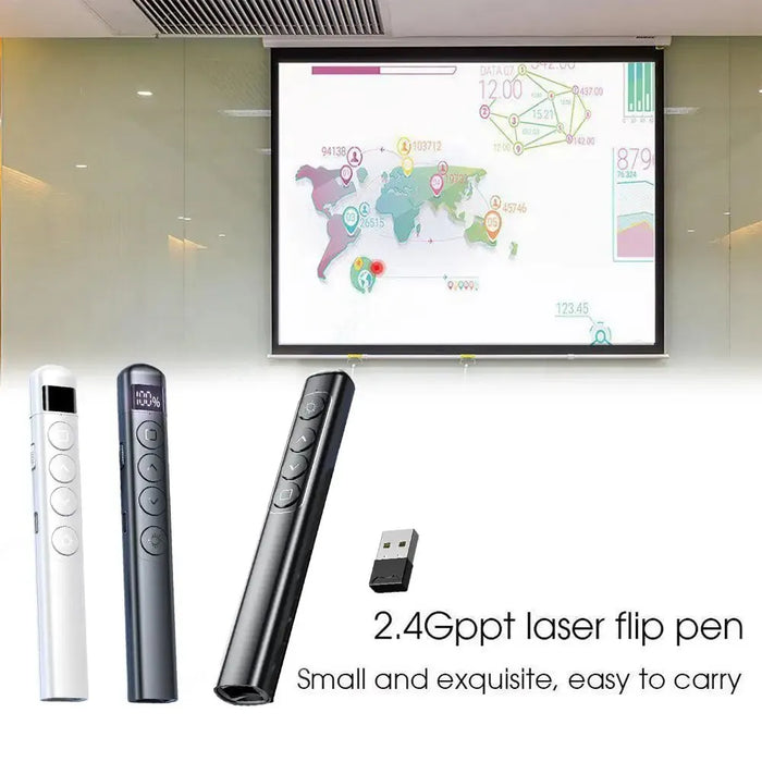 2.4GHz Wireless Presenter Red Laser Page Turning Pen Remote Control Volume Mouse Power Point RF USB Pointer Presentation PP B5R2 2.4GHz Wireless Presenter Red Laser Page Turning Pen Remote Control   Lacatang Shop Lacatang Shop 