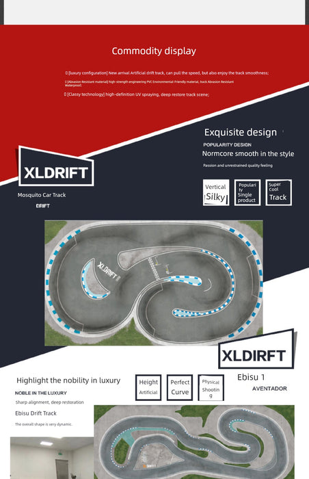 Jingshang Miniature Drift Racing Track Professional Artificial Map