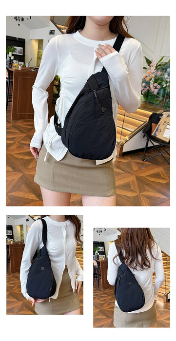 Nylon Zipper 2024 Hot Selling Women's Waist Packs Solid Color Versatile Casual Chest Bag Soft Simple Popular Crossbody Bag