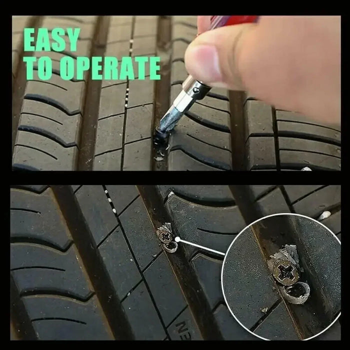 Car and Motorcycle Tire Repair Nails Set - Rubber and Metal Puncture Fixing Kit for Bikes and Scooters