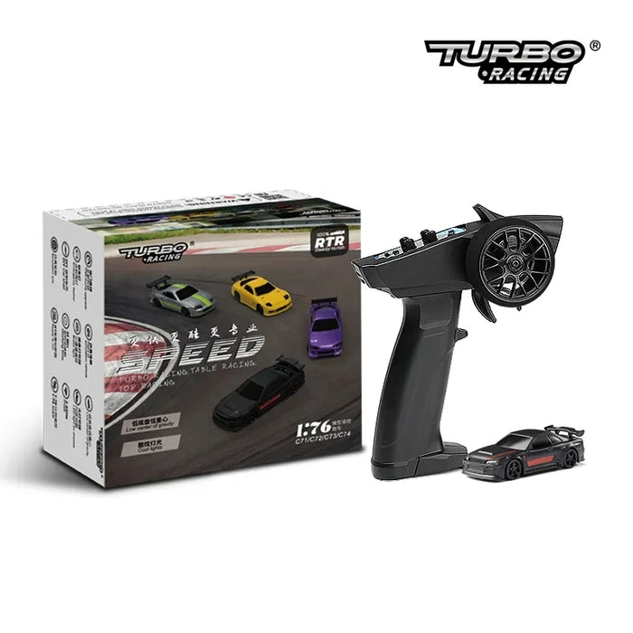 Turbo Racing 1:76 C65 C64 C63 C61 C62 C72 C73 C74 C75 RTR Flat Running Toys on Road RC Drift Car W/ Gyro Radio For Kids Adults