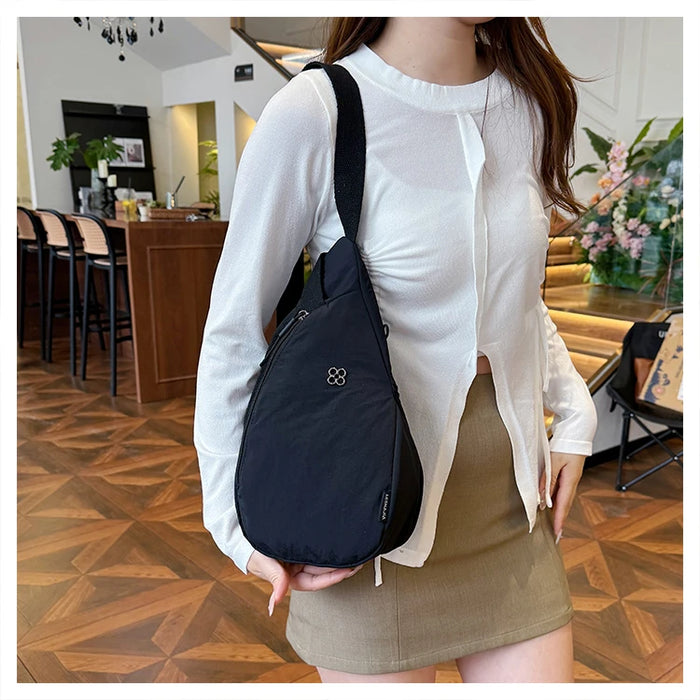 Nylon Zipper 2024 Hot Selling Women's Waist Packs Solid Color Versatile Casual Chest Bag Soft Simple Popular Crossbody Bag