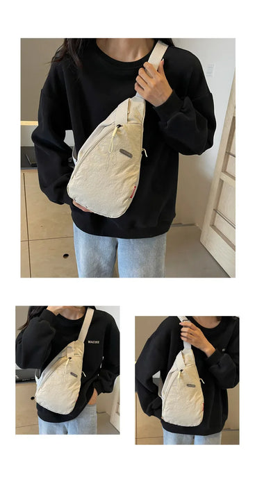 2024 New Simple Multi functional Cross Shoulder Bag Casual Lightweight Sports Small Bag Trendy Men's Women's Mobile Chest Bag