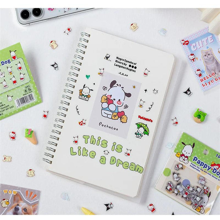 100pcs Sanrio Cartoon Sticker Pochacco Kuromi Melody Kitty Kawaii Stickers Student Stationery Supplies Birthday Gifts 100pcs Sanrio Cartoon Sticker Pochacco Kuromi Melody Kitty Kawaii   Lacatang Shop Lacatang Shop 