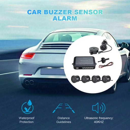 Sound Alarm Indicator 12V Reverse Backup Radar Sound Alert Car Reverse Backup Rear Radar System Sound Alarm Safety Kit 12V Reverse Radar Sound Alarm Kit for Car Safety - Backup Alert System  Lacatang Shop Lacatang Shop 