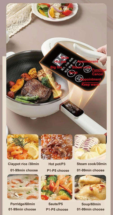 4.5L Smart Electric Wok Multi-function Electric Pot Reservation Steamer Non-stick Fry Pan Large Capacity Electric Hot Pot 220V - Lacatang Shop