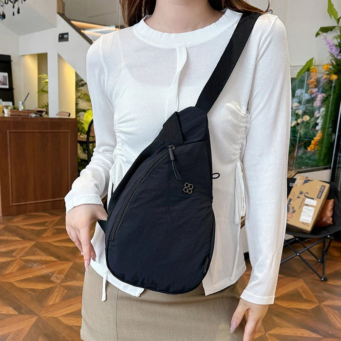 Nylon Zipper 2024 Hot Selling Women's Waist Packs Solid Color Versatile Casual Chest Bag Soft Simple Popular Crossbody Bag