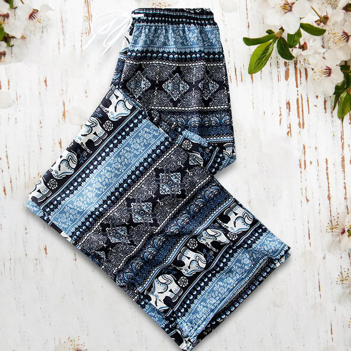 Harem Pants Women High Waist Outfits Hippy Boho Trousers for Women Wide Leg Hippie Pants for Female Women Ladies Summer