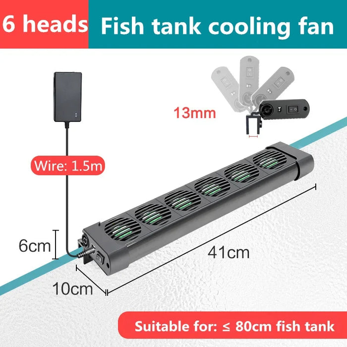 Aquarium Cooling Fan System for Fish Tanks - Temperature Control with 2/3/4/5 Fan Options for Marine and Pond Use