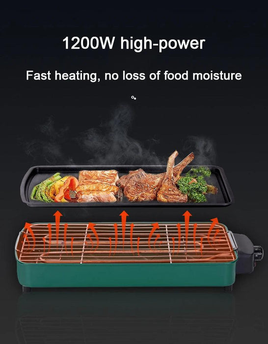 DMWD 1200W Home Electric Grill Indoor Smokeless Food Barbecue Grill DMWD 1200W Home Electric Grill Indoor Smokeless Food Barbecue Grill -  Other AliExpress Lacatang Shop 