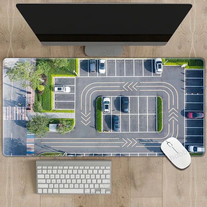 300x600mm Non-Slip Rubber Mouse Pad with RC Racing Track Design - Multipurpose Desk Mat, 2mm Thickness 300x600mm Non-Slip Rubber Mouse Pad with RC Racing Track Design -   Lacatang Shop Lacatang Shop 