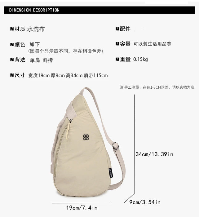 Nylon Zipper 2024 Hot Selling Women's Waist Packs Solid Color Versatile Casual Chest Bag Soft Simple Popular Crossbody Bag