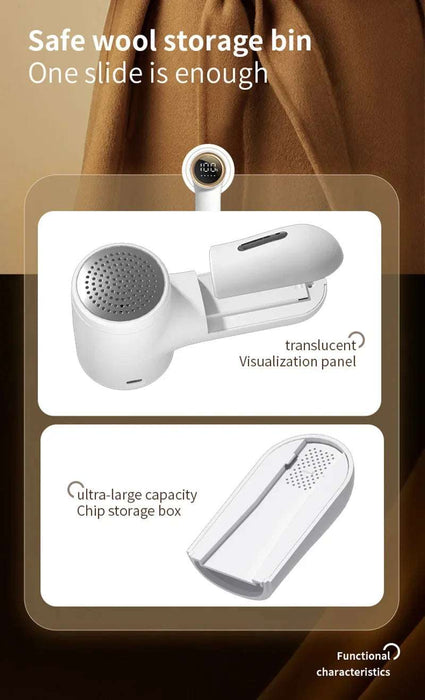 Xiaomi Electric Lint Remover USB Charging Intelligent Digital Display Hairball Trimmer Portable Clothes Shaver 5 Gear Razor