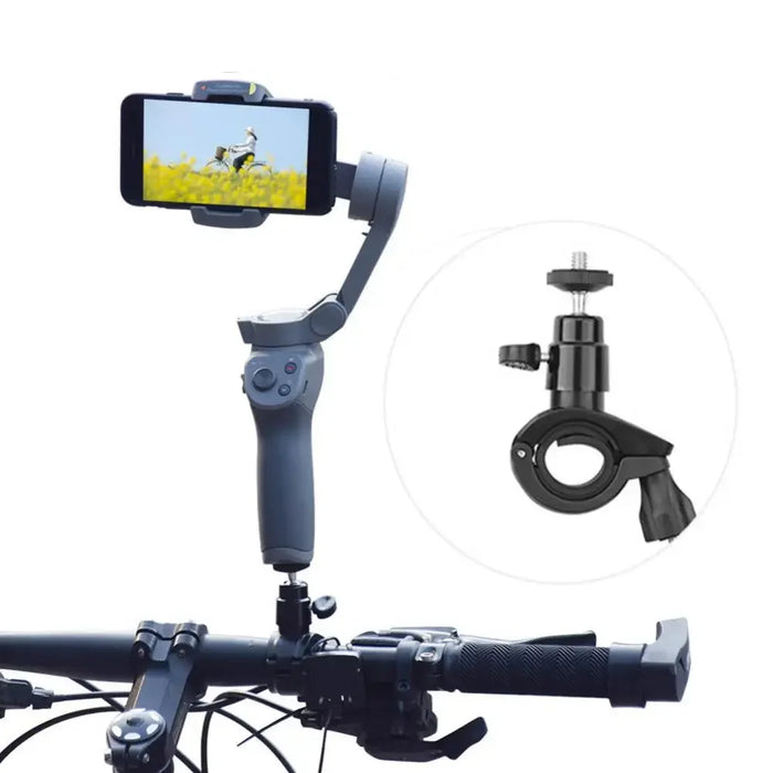 Bike Phone Holder Bicycle Mobile Cellphone Holder Gimbal Camera Bicycle Mount Stand Bracket Stabilizer for DJI OSMO Mobile 2/3 

Gimbal Bicycle Mount for DJI OSMO Mobile 2/3: Bike Phone Holder & Camera Stabilizer  Lacatang Shop Lacatang Shop 