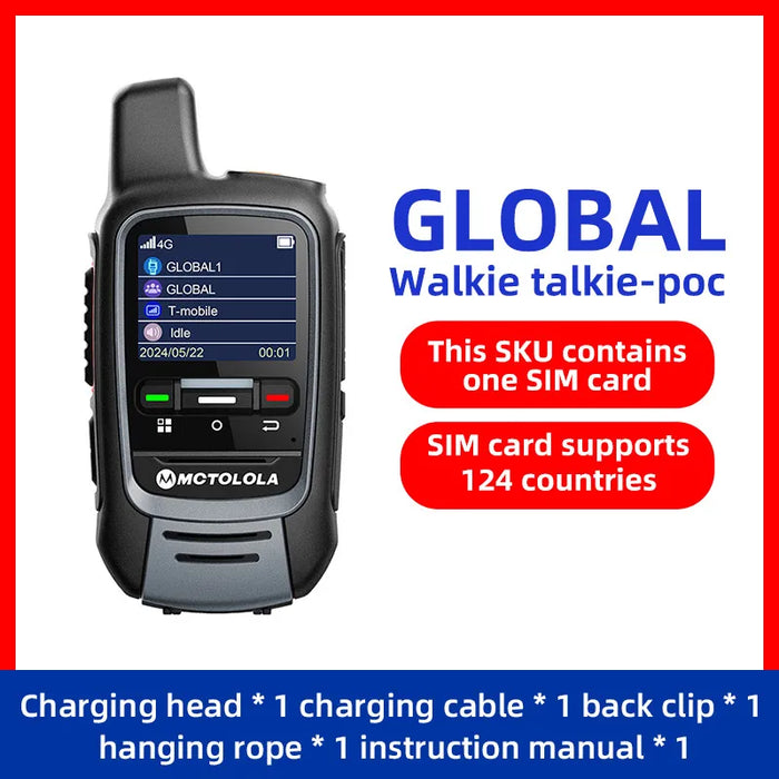 MOTOLOLA Global -4G POC walkie talkie, 5000 kilometers remote walkie talkie, global police civilian fleet walkie talkie (free)