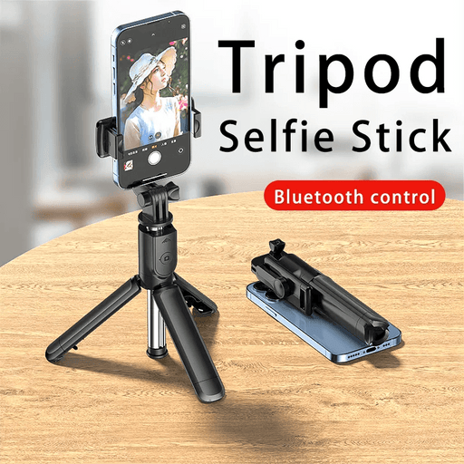 Bluetooth Wireless Selfie Stick Mini Tripod Extendable Monopod Remote - Lacatang Shop