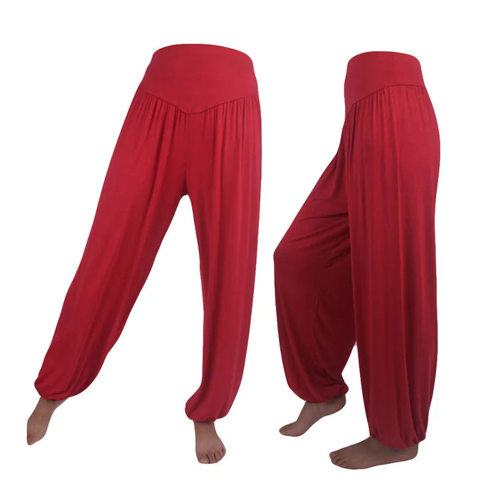 Women’s Elastic Loose Pants Casual Cotton Soft Yoga Sports Dance Pants Skin Friendly Comfortable Pants pantalones de mujer