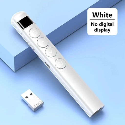 Digital Display Wireless Presenter Red Laser Page Turning Pen RF Volume Remote Control PPT Presentation USB PowerPoint Pointer Wireless Red Laser Presenter with Page Turning & Volume Control  Lacatang Shop Lacatang Shop 