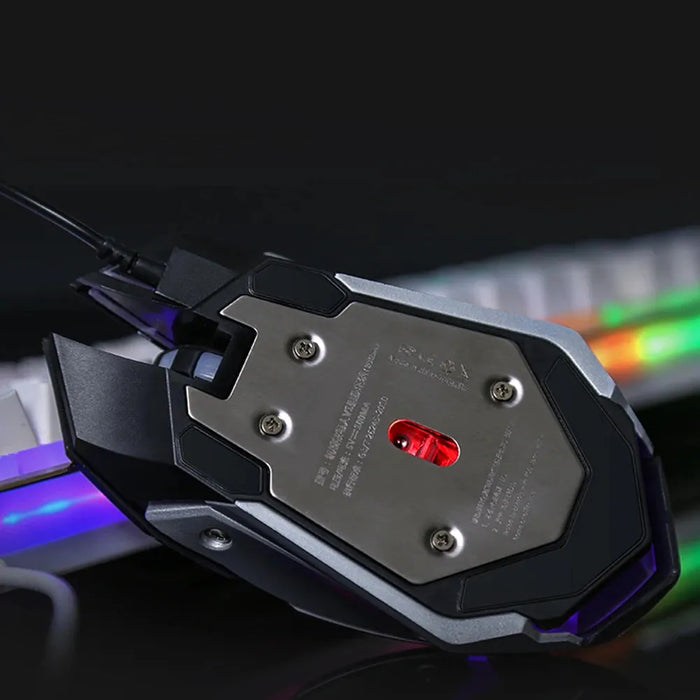 Mechanical Keyboard Gaming Keyboard Wired Game Mouse USB Gamer Keyboard RGB Light Backlit for Computer PC Laptop and Mouse Set RGB Gaming Keyboard & Mouse Set: Wired Mechanical USB for PC  Lacatang Shop Lacatang Shop 