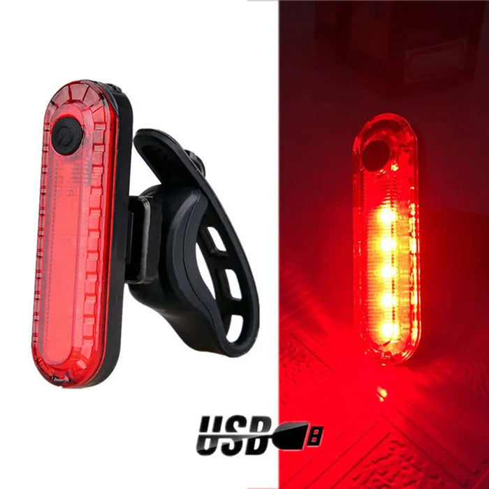 USB Rechargeable Red LED Bicycle Tail Light - Bright Rear Light for Enhanced Cycling Safety at Night USB Rechargeable Red LED Bicycle Tail Light - Bright Rear Light for   Lacatang Shop Lacatang Shop 