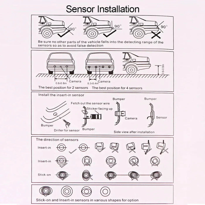 Car Reverse Radar Kit Vehicle Parking Sensor System with 4 Sensors Backup Assist System with LED Distance Display Sound Warning 

Enhance Parking Safety with Car Reverse Radar System - LED Display, 4 Sensors & Sound Warning  Lacatang Shop Lacatang Shop 