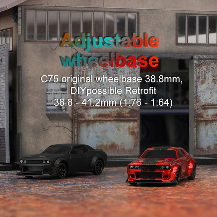 Turbo Racing 1:76 C71 C72 C73 C74 C75 RTR Flat Running Toys on Road RC Car Proportional Remote Control Toys for Adults