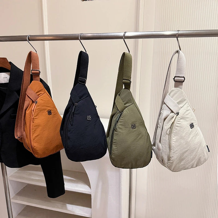 Nylon Zipper 2024 Hot Selling Women's Waist Packs Solid Color Versatile Casual Chest Bag Soft Simple Popular Crossbody Bag