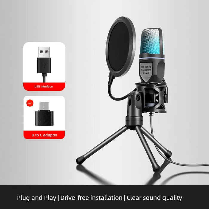 Computer USB Radio Microphone Apple Apple Applicable Mac Microphone MacBook Conference Video Microphone USB Microphone for Mac & MacBook - Ideal for Conference & Video  Lacatang Shop Lacatang Shop 