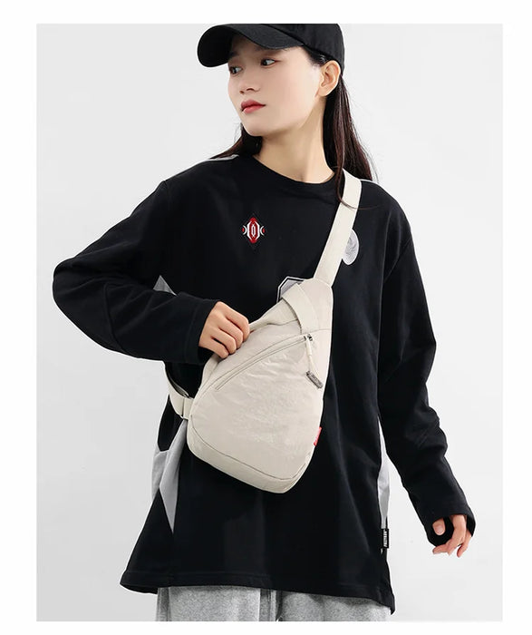 Nylon Zipper 2024 Hot Selling Waist Packs Solid Color Versatile Casual Chest Bag Soft Neutral Style Designer Crossbody Bag