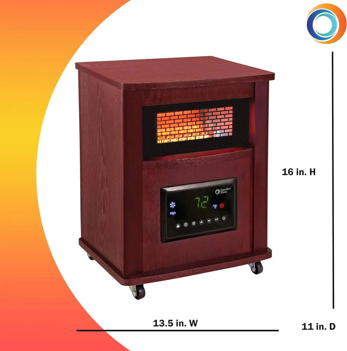 1500W 16” Electric Infrared Quartz Wood Cabinet Space Heater ，Adjustable Thermostat with， Digital Display, Overheat Protection 

Efficient 1500W Infrared Quartz Heater | Adjustable Thermostat & Digital Display for Safe & Warm Cozy Spaces  Lacatang Shop Lacatang Shop 