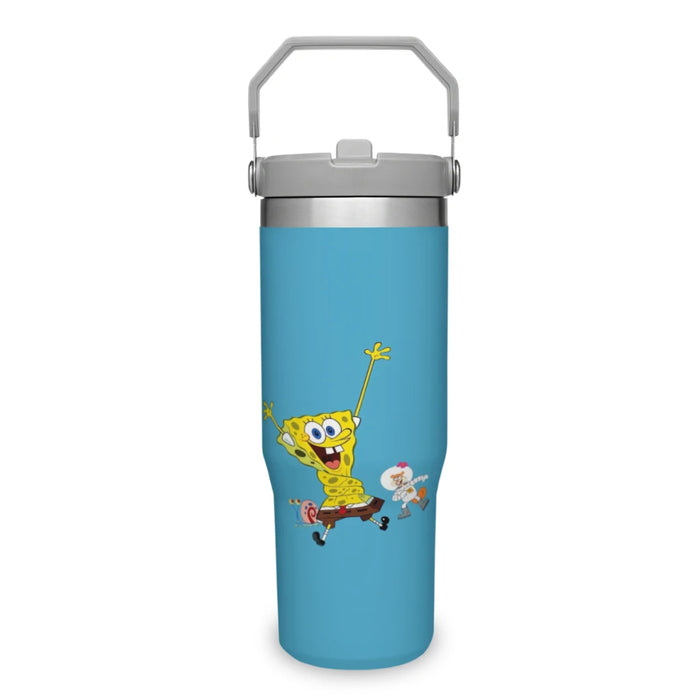 SpongeBob 30 oz Portable Car Cup Stainless Steel Insulated Tumblers Travel SpongeBob 30oz Insulated Car Cup - Portable Stainless Steel Tumbler  Lacatang Shop Lacatang Shop 