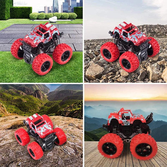 Pull Back Toy Car  Inertial Rotation Car Four-wheel Drive Off-road Vehicle SUV Racing Power Car Children's Toy CarGift Pull Back Toy Car  Inertial Rotation Car Four-wheel Drive Off-road   Lacatang Shop Lacatang Shop 