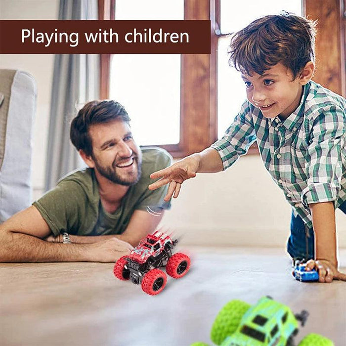 Pull Back Toy Car Inertial Rotation Car Four-wheel Drive Off-road Vehicle SUV Racing Power Car Children's Toy CarGift - Lacatang Shop