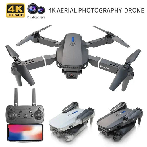 Professional mini remote control drone E88 4K HD aerial camera WiFi Mini Drone with Camera - E88 4K HD Remote Control Other AliExpress Lacatang Shop 