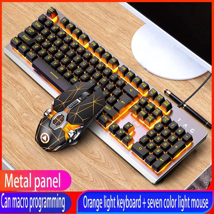 GX2 Wired Combination 104 Keys Mechanical Feel Keyboard and Mouse Replaceable Waterproof RGB Backlight Keyboard And Mouse Cover, Reference

Upgrade your setup with GX2 Wired Mechanical Keyboard and Mouse Set - Waterproof RGB, Replaceable Covers | Reference   Lacatang Shop Lacatang Shop 