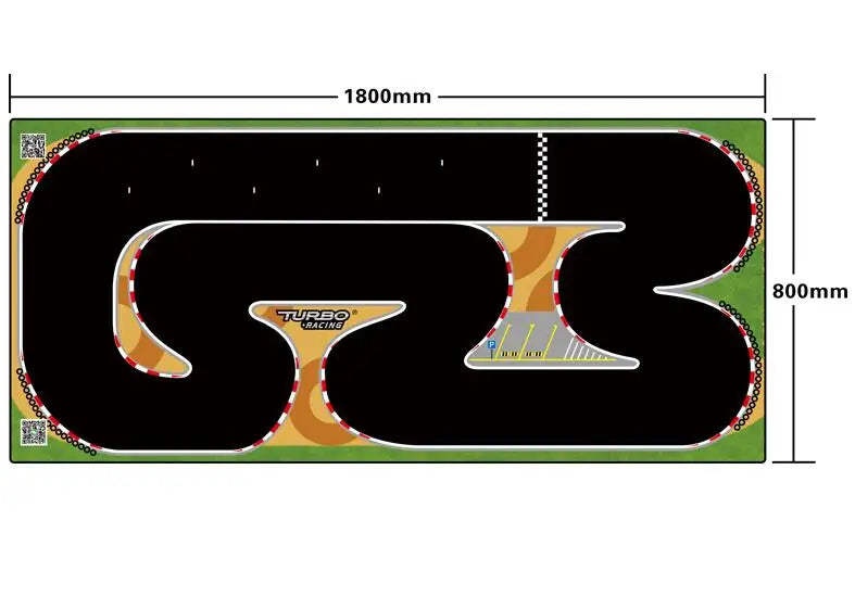 Portable Turbo Racing Rubber Track Mat for 1:76 RC Cars - Multiple Sizes Available Portable Turbo Racing Rubber Track Mat for 1:76 RC Cars - Multiple   Lacatang Shop Lacatang Shop 