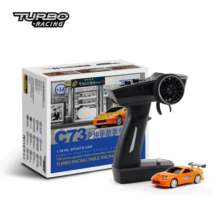 Turbo Racing 1:76 C64 C73 C72 C71 C74 Drift RC Car With Gyro Radio Full Proportional Remote Control Toys RTR Kit